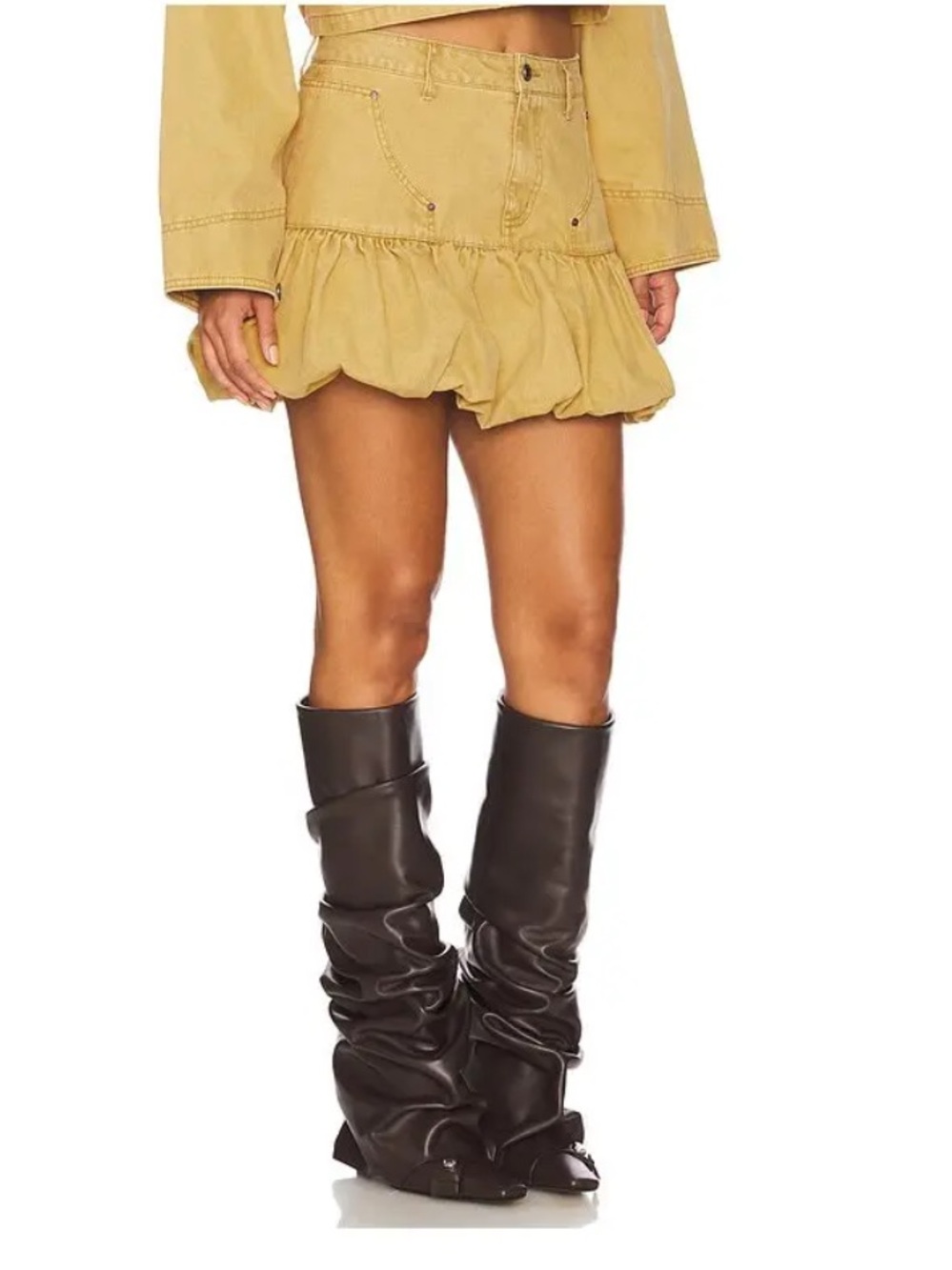 AFRM Zell Bubble Mini Skirt
